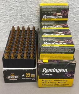 Remington Viper .22 LR 36gr Hyper Velocity, 250 Rounds & Armscor .22 TCM 40gr JHP, 50 Rounds Ammo