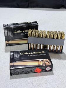 Sellier & Bellot 30-06 Springfield SP 180gr Rifle Ammo, 2 Boxes, 40 Rounds, Lot 2937