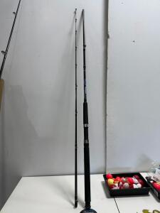 Shimano TDR Trolling Rod & Shakespeare CT60M Spinning Rod w/ Huge Assorted Tackle Lot