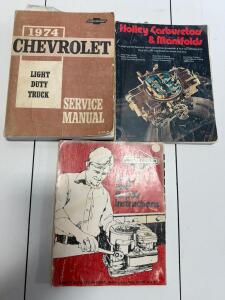 1974 Chevrolet Truck Service Manual, Holley Carburetors & Briggs & Stratton Repair Book Lot
