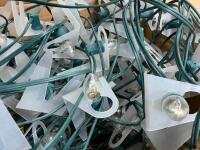 Large bundle: Commercial Outdoor C9 Christmas String Lights, 25 Clear Bulbs, Clips Included, Green Wire, Tested - 5
