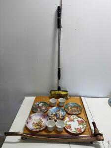 Ingento No. 6 Guillotine Paper Cutter, 24" Maple Base, Industrial Heavy Duty, Vintage US Made, China dishes