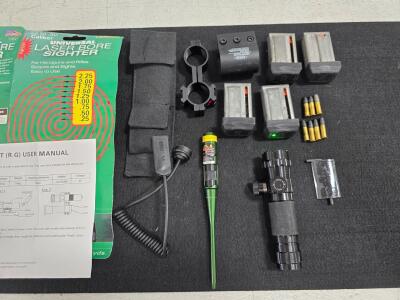 Universal Laser Bore Sighter .22-.50 Cal, 4x .22 Magazines, Tactical Optic, Ammo, Accessories Kit