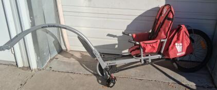 Weehoo iGo Turbo Child Bike Trailer, Single-Wheel Pedal Trailer, 20" Wheel, 80 lbs Capacity