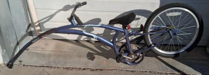 Adams Original Folder 1 Tag-Along Bike Trailer, 20" Wheel, Single Speed, Foldable, Blue