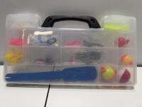 Tackle Lot: Flambeau Box, Roddy Reel, Seaguar/Zebco Line, Lures & Terminal Tackle - 9