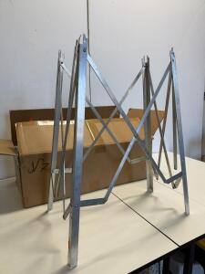 Coleman Aluminum Folding Table Stand, Vintage Camping Base + Approximately 45+ Pair Baby Socks & Accessories Lot