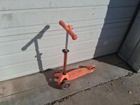 Micro Mini Kick Scooter, Orange/Coral, 3-Wheel Design, Rear Fender Brake - 2