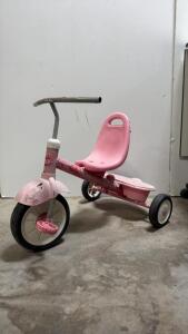 Radio Flyer 421Z Pink Tricycle, Steel Frame, Rear Step, for Ages 2.5&ndash;5