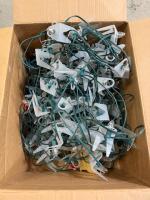 Large bundle: Commercial Outdoor C9 Christmas String Lights, 25 Clear Bulbs, Clips Included, Green Wire, Tested - 3