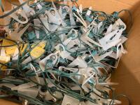 Large bundle: Commercial Outdoor C9 Christmas String Lights, 25 Clear Bulbs, Clips Included, Green Wire, Tested - 4