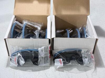 Wilson Z87 High Impact Safety Glasses, 8 Pairs, Polycarbonate Lens, Blue Frame, New in Box