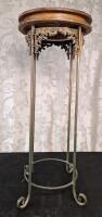 Rustic Metal & Wood Plant Stand