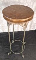 Rustic Metal & Wood Plant Stand - 2