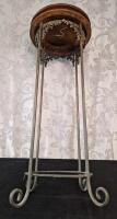 Rustic Metal & Wood Plant Stand - 3