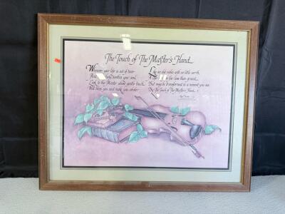 Framed Art Print "The Touch of the Master's Hand" by Joel Drury, 1996, 22" x 18"