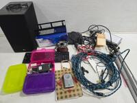 LG Subwoofer, HDMI & USB Cables, LED Panel, SSD, Keyboard, Wire, Accessories Electronics Lot