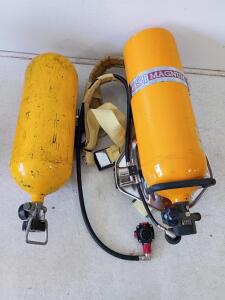 ISI Magnum SCBA With 2216 PSI Cylinder, Spare Scott Cylinder, Regulator, Harness, Gauge