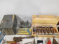 Mixed Hand Tools Lot - Wrenches, Saws, Bits, Organizers, 40+ Pieces, Some Craftsman, Forstner Set - 2