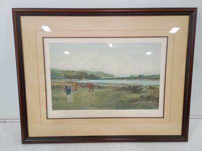 Framed &ldquo;The Putting Green&rdquo; Golf Scene Art Print, Approx. 36" x 29", Double Matted, Glass