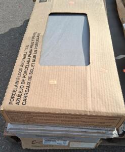 Gray Matte Porcelain Floor and Wall Tile, Unopened Box and More