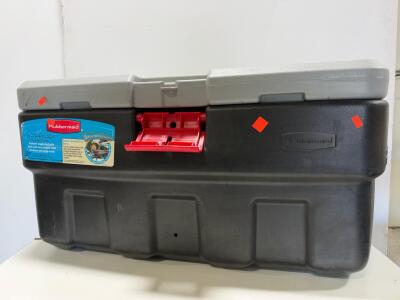 Rubbermaid ActionPacker 35 Gal Cargo Box, 34.5"x18.5"x16.37", Lockable, Black/Gray, Heavy-Duty