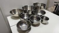 8-Piece Stainless Steel Mixing Bowl Set, Nesting Design, Various Sizes - 3