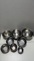 8-Piece Stainless Steel Mixing Bowl Set, Nesting Design, Various Sizes - 5