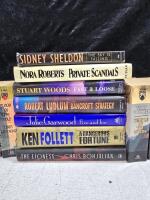 Large Mixed Fiction Book Lot George R.R. Martin, Terry Goodkind, Sheldon, Ludlum, 34 Vols - 4
