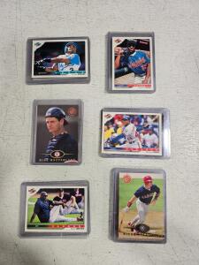 1995-96 Score & Topps Baseball Card Lot, 29 Cards, Chipper Jones, Canseco, Belle, In Sleeves