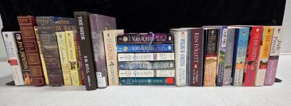 Assorted Lot of 24 Fiction & Romance Books &ndash; Mixed Authors, Paperbacks & Hardcovers, Library Copies