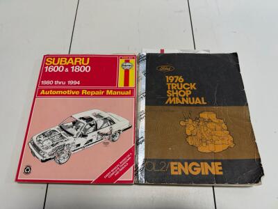 Subaru 1600 & 1800 1980-1994 Haynes Repair Manual + 1976 Ford Truck OEM Engine Shop Manual
