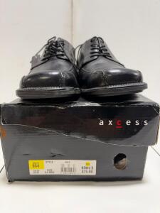 Axcess ARLO Men's Black Leather Dress Shoes, Size 9.5 Medium, New in Box