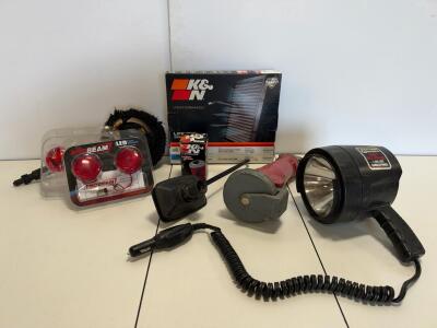 NEW-K&N VF2049 Cabin Air Filter, ProBEAM LED Harley Turn Signals, Tested-Q-Beam 3M CP Spotlight Lot