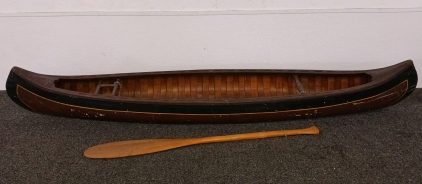 Decorative Vintage Wood Canoe 55" Long