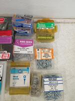 Large Assorted Fasteners Lot &ndash; 20 Packs Screws, Nails, Staples, Anchors, Washers, O-Rings, - 4