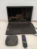 Acer Laptop (Broken) Roku Device, Brother Label Printer, Major Cables & Accessories Mixed Lot - 2