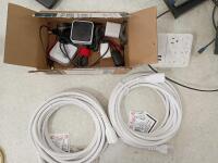 Acer Laptop (Broken) Roku Device, Brother Label Printer, Major Cables & Accessories Mixed Lot - 3