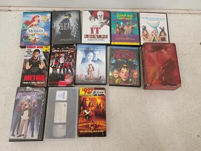 Mixed Lot Indiana Jones Trilogy DVD Box Set, The Little Mermaid Platinum DVD & VHS Movie Collection