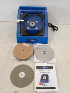 Hi-Tech Diamond Slant Cabber Lapidary Grinder, 8" Disc, 1/4 HP, 115V, Manual & Discs