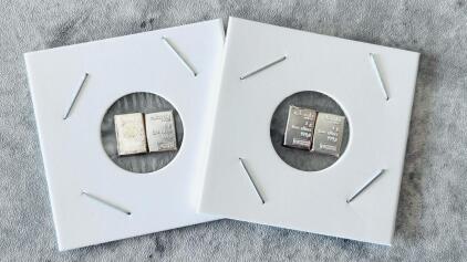 Valcambi Suisse 1G .999 Fine Silver Bullion Bars (Set Of 2) &ndash; Sealed 2x2 Holders, Swiss Mint
