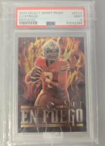 2023 Panini Select Draft Picks En Fuego CJ Stroud RC #EF-CS PSA 9 Mint Ohio State
