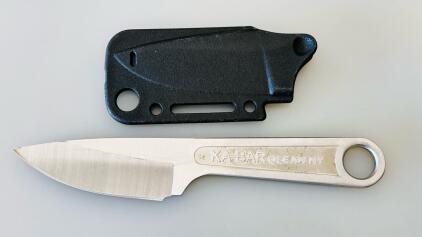 KA-BAR Drop Forged Wrench Knife, 3.5" 1095 Cro-Van Steel Blade, Skeletonized Handle, Hard Plastic Sheath