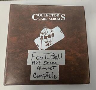 1989 Score Football Card Set In Collector's Album With Rookie Cards