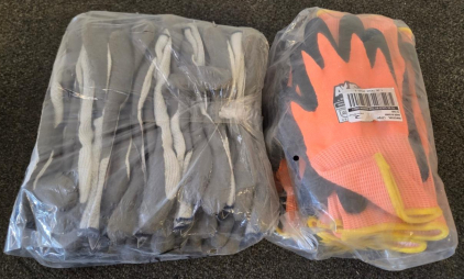 Radians RWG559L Cut Protection Gloves (12 Pairs, Large) & Showa Atlas 451 Thermal-Insulated Gloves (12 Pairs, Medium)