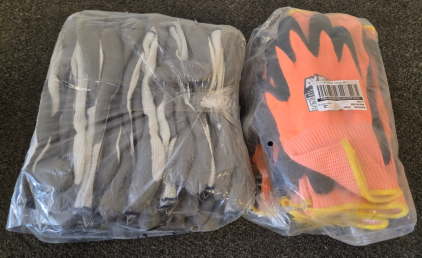 Radians RWG559L Large Nitrile Grip Gloves (12 Pair) & SHOWA Atlas 451 Medium Insulated Gloves (12 Pair)