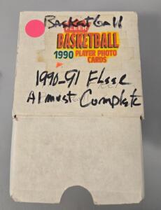 1990-91 Fleer Basketball Card Lot, Nearly Complete Set, Includes Key Stars, 200+ Cards