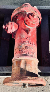 Mueller 4J Dry Barrel Fire Hydrant, 1960, Chattanooga TN &ndash; 2.5"/4.5" Outlets, Flanged Base