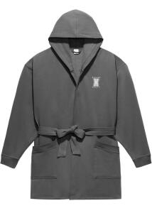 2 Savage X Fenty Forever Savage Showgirl Short Robes, Forged Iron/Hunter Green , XS/S, Hooded with Graphic Logo