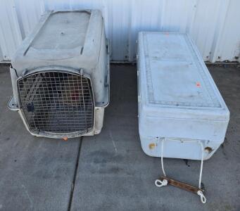 Giant Petmate-Style Dog Crate (48"x32"x35") & 200 QT Marine Cooler, Heavy-Duty, Rope Handle